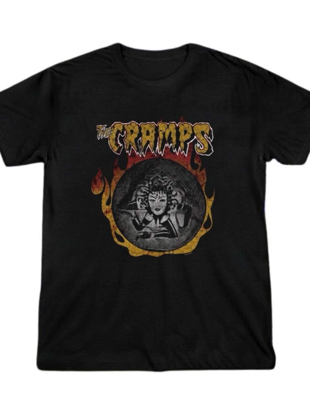 Gildan Shirt Black The Cramps Band Graphic Tee